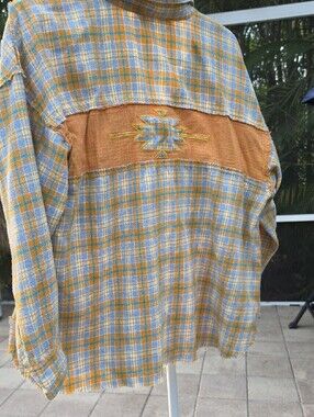 BLUE B Southwestern Plaid Button-down Shirt